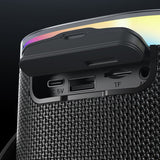 Casti Yesido Wireless Speaker (YSW25), Bluetooth 5.3, RGB Lights, IP67 Waterproof, Handle, TF, AUX, USB, Type-C, 1800mAh, Negru