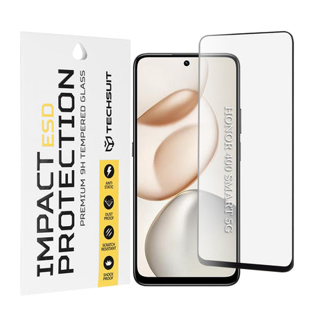 Folie de protectie Techsuit ESD Glass compatibil cu Honor 400 Smart 5G / 400 Smart 4G / 200 Smart / 90 Smart / X7d 4G / X7b 4G / X7b 5G / X7c, Negru