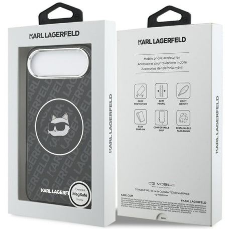 Husa de protectie Karl Lagerfeld IML Choupette Head Logo MagSafe (KLHMP17MHMKBCHOK) compatibil cu iPhone 17 Air, Negru