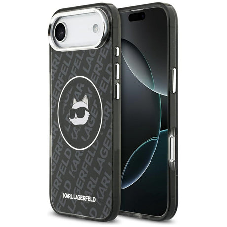 Husa de protectie Karl Lagerfeld IML Choupette Head Logo MagSafe (KLHMP17MHMKBCHOK) compatibil cu iPhone 17 Air, Negru