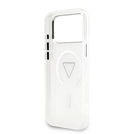Husa de protectie Guess IML Gradient Triangle Logo MagSafe (GUHMP17XHGTMLCGT) compatibil cu iPhone 17 Pro Max, Transparent
