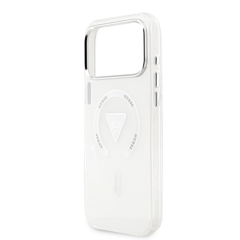 Husa de protectie Guess IML Gradient Triangle Logo MagSafe (GUHMP17XHGTMLCGT) compatibil cu iPhone 17 Pro Max, Transparent
