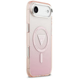 Husa de protectie Guess IML Gradient Triangle Logo MagSafe (GUHMP17MHGTMLCGP) compatibil cu iPhone 17 Air, Roz