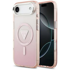 Husa de protectie Guess IML Gradient Triangle Logo MagSafe (GUHMP17MHGTMLCGP) compatibil cu iPhone 17 Air, Roz