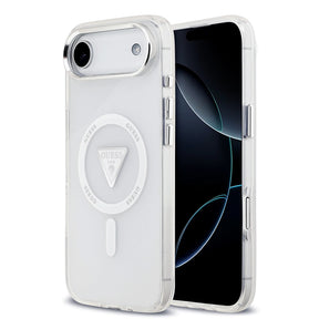Husa de protectie Guess IML Gradient Triangle Logo MagSafe (GUHMP17MHGTMLCGT) compatibil cu iPhone 17 Air, Transparent