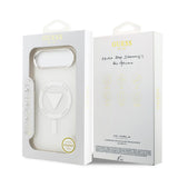 Husa de protectie Guess IML Gradient Triangle Logo MagSafe (GUHMP17MHGTMLCGT) compatibil cu iPhone 17 Air, Transparent
