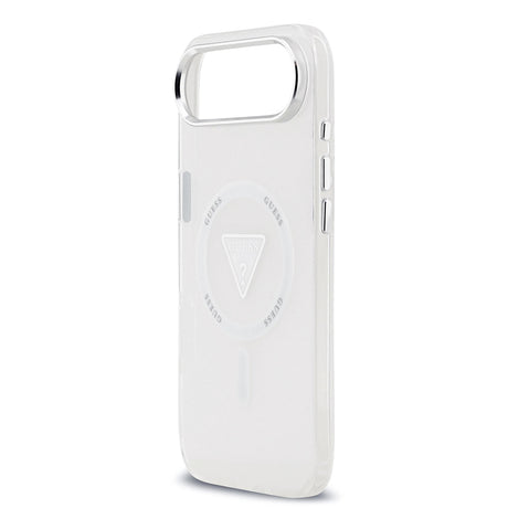 Husa de protectie Guess IML Gradient Triangle Logo MagSafe (GUHMP17MHGTMLCGT) compatibil cu iPhone 17 Air, Transparent