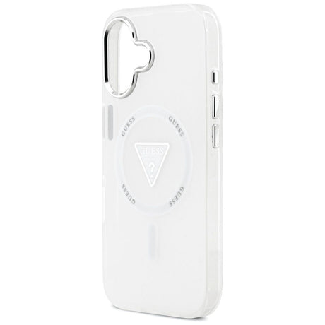 Husa de protectie Guess IML Gradient Triangle Logo MagSafe (GUHMP17SHGTMLCGT) compatibil cu iPhone 17, Transparent