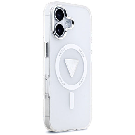 Husa de protectie Guess IML Gradient Triangle Logo MagSafe (GUHMP17SHGTMLCGT) compatibil cu iPhone 17, Transparent