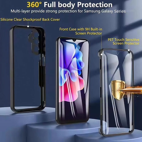Folie de protectie Techsuit ColorVerse 360 Series + compatibil cu Xiaomi 15T, Negru