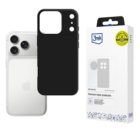 Husa de protectie 3mk Matt Pro compatibil cu iPhone 17 Pro, Negru