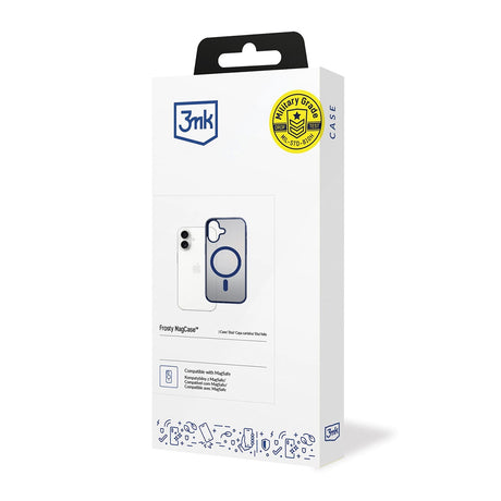 Husa de protectie 3mk Frosty MagCase compatibil cu iPhone 17, Albastru
