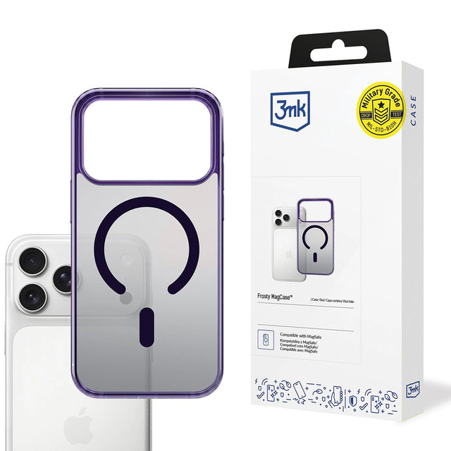 Husa de protectie 3mk Frosty MagCase compatibil cu iPhone 17 Pro, Mov