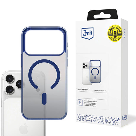 Husa de protectie 3mk Frosty MagCase compatibil cu iPhone 17 Pro Max, Albastru