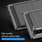 Husa de protectie Techsuit Carbon Silicone compatibil cu Samsung Galaxy Note 10 / Note 10 5G, Negru