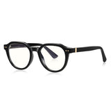 Techsuit Anti-Blue Light Glasses Reflex PC (2228), for Men, Round, TR90&Metal Frame, AC Lens, Negru