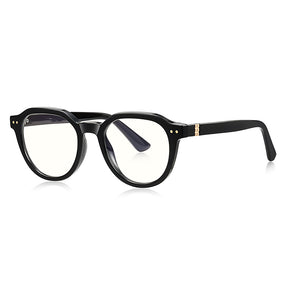 Techsuit Anti-Blue Light Glasses Reflex PC (2228), for Men, Round, TR90&Metal Frame, AC Lens, Negru