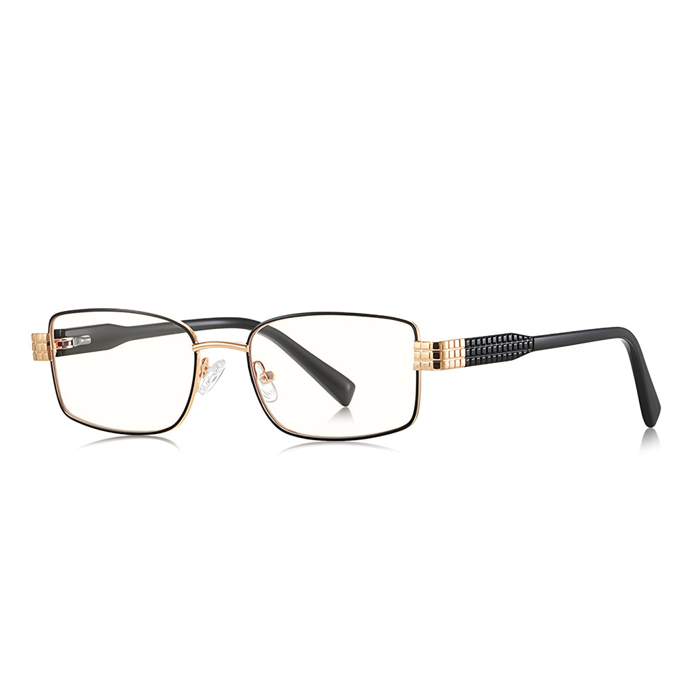 Techsuit Anti-Blue Light Glasses Reflex PC (3163), for Women, Rectangle, Metal Frame, AC Lens, Negru