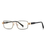 Techsuit Anti-Blue Light Glasses Reflex PC (3163), for Women, Rectangle, Metal Frame, AC Lens, Negru