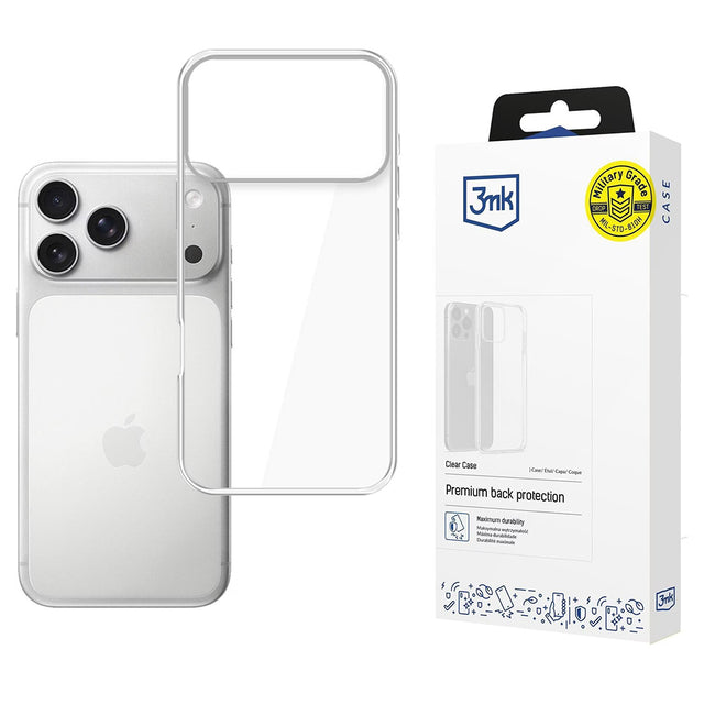 Husa de protectie 3mk Clear compatibil cu iPhone 17 Pro Max, Transparent