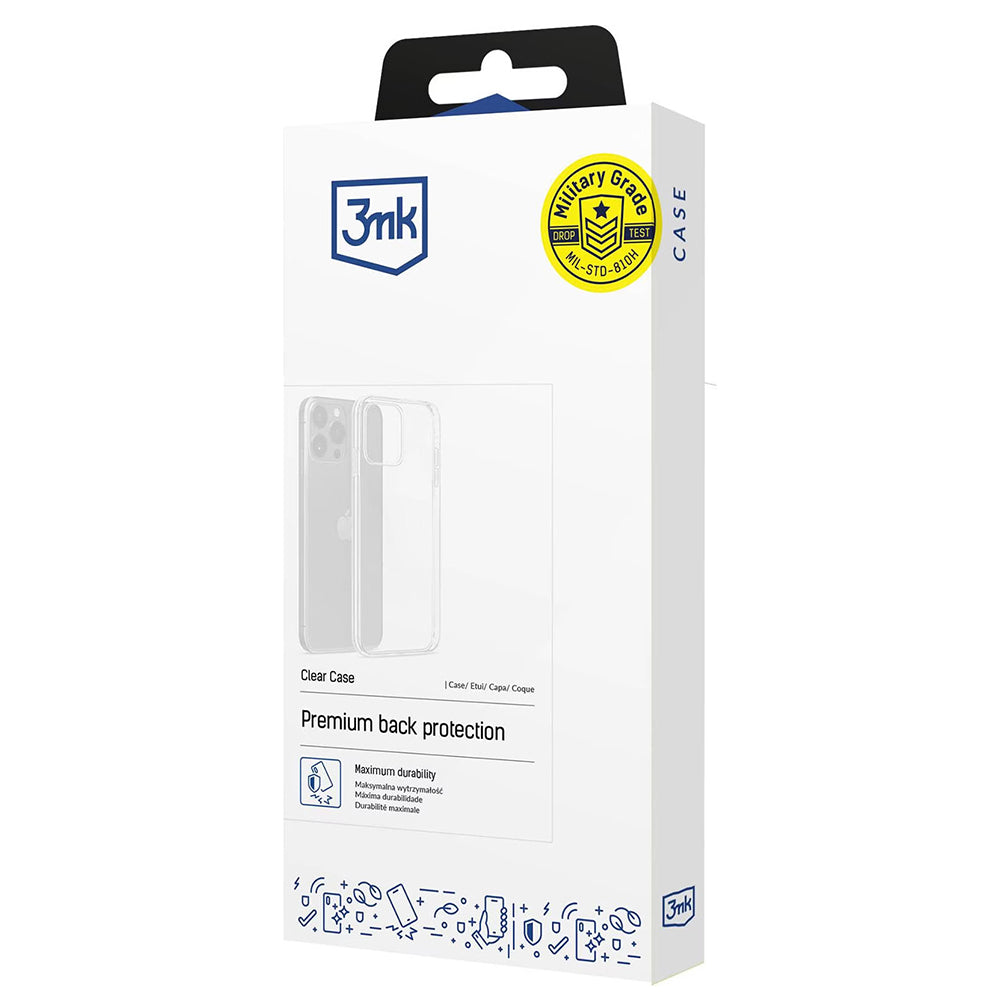 Husa de protectie 3mk Clear compatibil cu iPhone 16e / iPhone 17e, Transparent