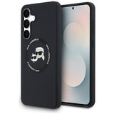 Husa de protectie Karl Lagerfeld Silicone KC Heads MagSafe (KLHMS25FESKCHTCK) compatibil cu Samsung Galaxy S25 FE, Negru