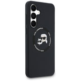 Husa de protectie Karl Lagerfeld Silicone KC Heads MagSafe (KLHMS25FESKCHTCK) compatibil cu Samsung Galaxy S25 FE, Negru