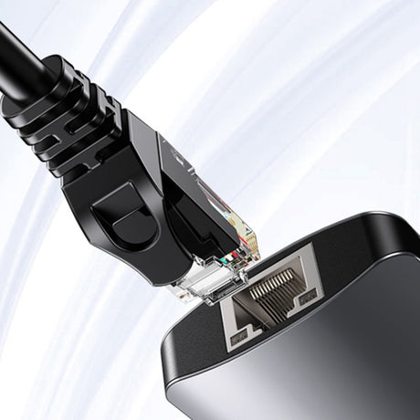 Hub/Dock Yesido Docking Station (HB15), Type-C to 2x USB, USB-C, SD/TF Card, RJ45, 1000Mbps, Plug & Play, Gri