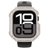 Accesoriu smartwatch Spigen Rugged Armor V2 (ACS10493) compatibil cu Apple Watch 10 42mm / Watch 11 42mm, Dune Beige
