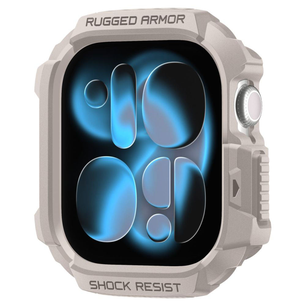 Accesoriu smartwatch Spigen Rugged Armor V2 (ACS10493) compatibil cu Apple Watch 10 42mm / Watch 11 42mm, Dune Beige