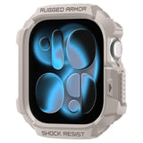 Accesoriu smartwatch Spigen Rugged Armor V2 (ACS10493) compatibil cu Apple Watch 10 42mm / Watch 11 42mm, Dune Beige