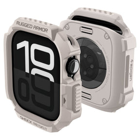 Accesoriu smartwatch Spigen Rugged Armor V2 (ACS10493) compatibil cu Apple Watch 10 42mm / Watch 11 42mm, Dune Beige
