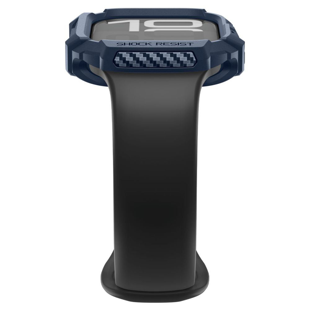 Accesoriu smartwatch Spigen Rugged Armor V2 (ACS10492) compatibil cu Apple Watch 10 42mm / Watch 11 42mm, Bleumarin