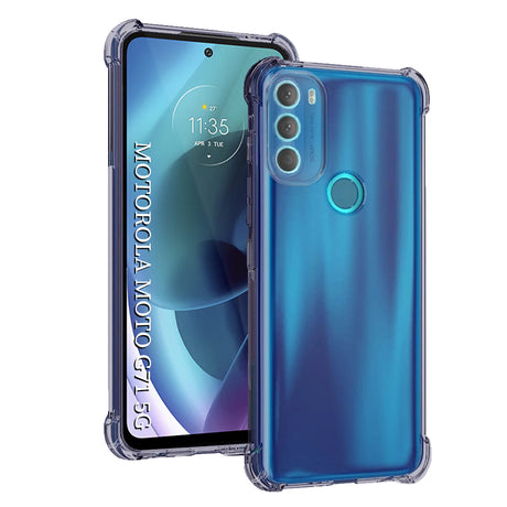 Husa de protectie Techsuit Shockproof Clear Silicone compatibil cu Motorola Moto G71 5G, Negru Fumuriu