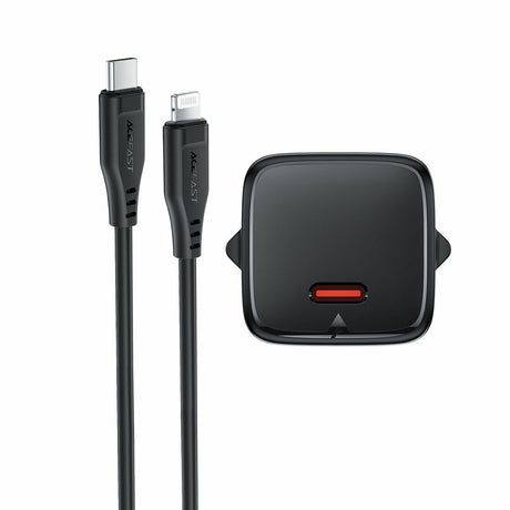 Incarcator Acefast (A118), Type-C, PD30W, GaN, Negru