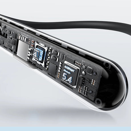Casti Acefast Bluetooth Earphones (N5), Behind the Head, Neckband, Bluetooth 5.4, LED Display, IPX4, 200mAh, Negru