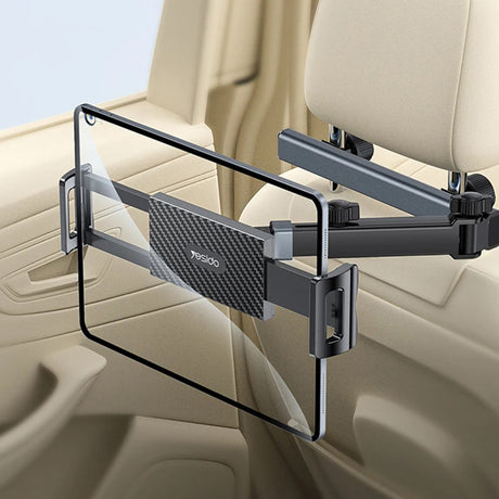 Suport Yesido (C294), for Headrest, 360, Telescopic, Extra Wide Clamping Arm, 4.7 - , Negru
