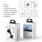 Suport Yesido with Wireless Charging (DS30), for Dashboard/Windshield/Air Vent, Type-C, 15W, Qi2.0, Negru