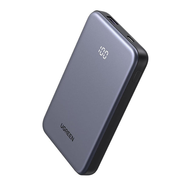 Baterie externa Ugreen PB507 (75131B), Fast Charging, Digital Display, USB, Type-C, 22.5W, 10000mAh, Gri