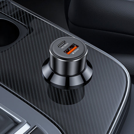 Incarcator Yesido Car (Y64), Dual-Port USB-A + Type-C, 50W, Multi Protection, Fast Charging, Negru