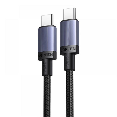 Cablu Ugreen L532 (65906), Type-C to Type-C, Fast Charging, 240W, 5A, 480Mbps, E-Marker Chip, Nylon, 0.5m, Gri