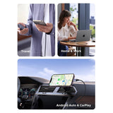 Cablu Ugreen (65908), Type-C to Type-C, Fast Charging, 240W, 5A, 480Mbps, Nylon Braided, 2m, Gri