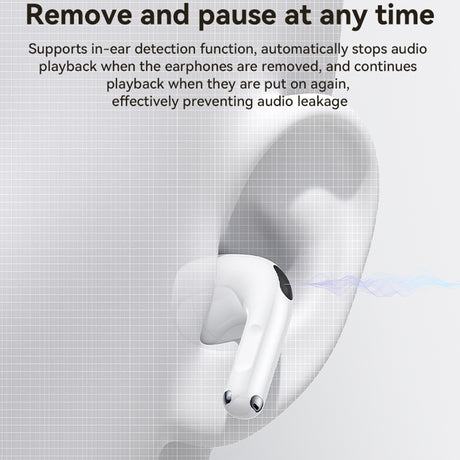 Casti Yesido (TWS32), with ANC, Microphone, Bluetooth 5.4, Half-In-ear Design, 300mAh, Alb