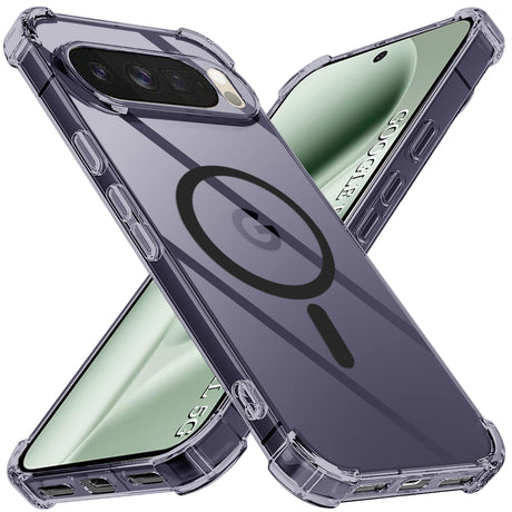 Husa de protectie Techsuit Shockproof Clear Silicone MagSafe compatibil cu Google Pixel 10 Pro XL, Negru Fumuriu