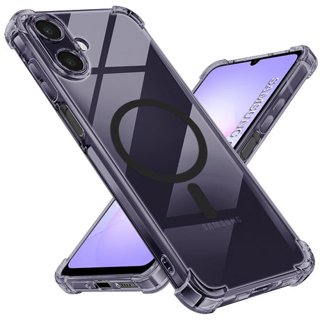 Husa de protectie Techsuit Shockproof Clear Silicone MagSafe compatibil cu Samsung Galaxy A07 4G, Negru Fumuriu