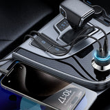 Incarcator Yesido Car (Y60), Cable Type-C to Lightning Included, Lightning/USB-A/USB-C Ports, 38W, Fast Charging, Negru