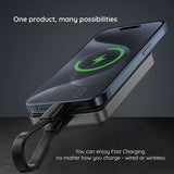 Baterie externa Acefast Magnetic Wireless Ultra-thin (M12-10000), Type-C, 10000mAh, 38.7Wh, PD20W, LED Indicator, Negru