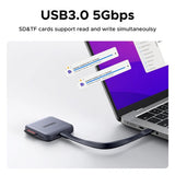 Stocare Ugreen Magnetic Card Reader CM898 (65095), 2x Type-C, SD/TF Card, PD100W Fast Charging, 312MB/s, 4K, 2TB, Gri