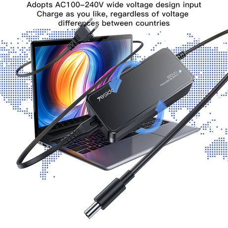 Adaptor Yesido Universal Laptop (CG11E), 65W, Negru