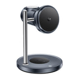 Incarcator Yesido Wireless Charging Station 3in1 (DS40), for Phone, Earphone, Watch with Touch Switch, Fan, Qi2.2, 25W, Type-C Cable, Negru
